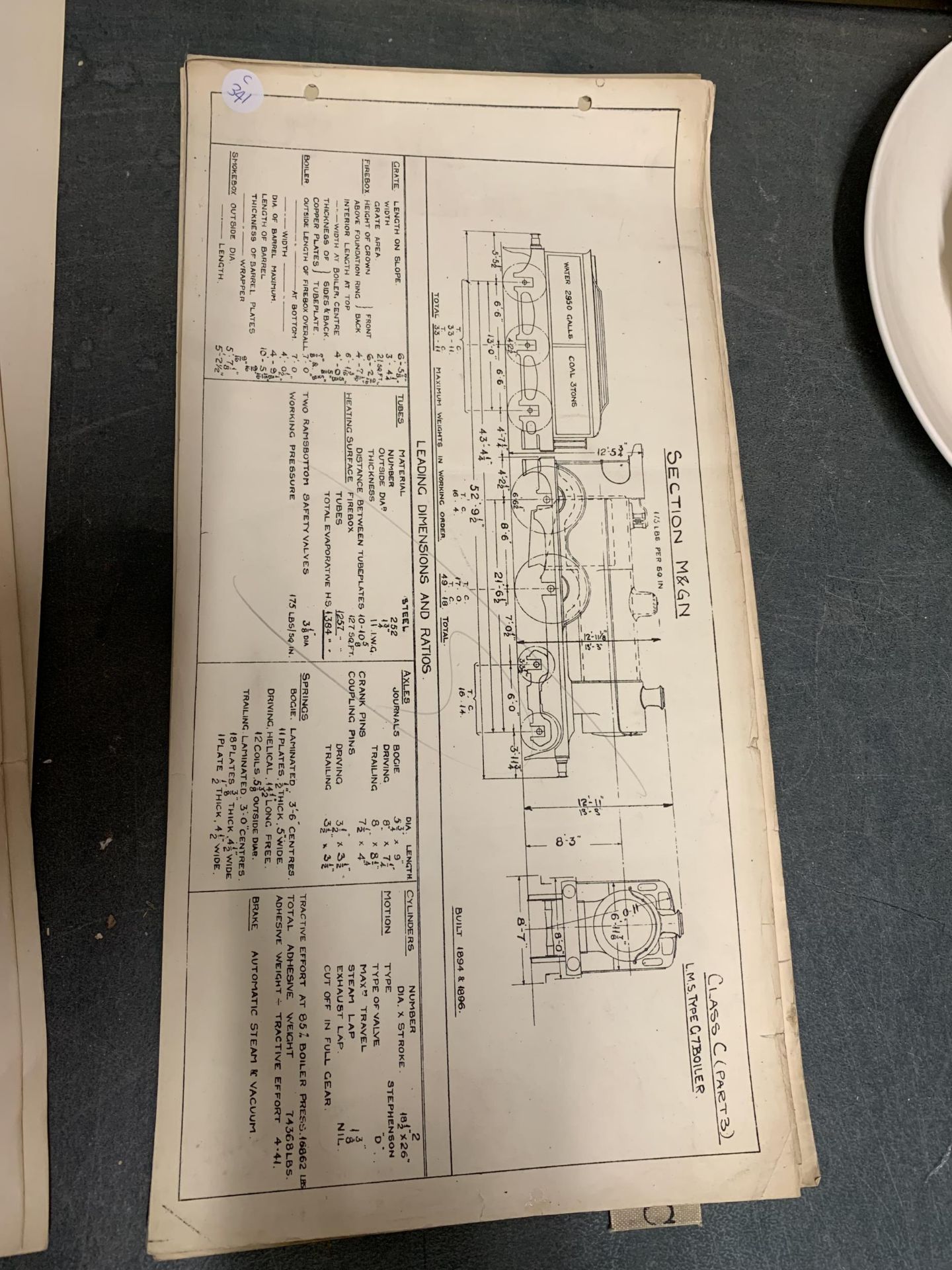 A COLLECTION OF TRAIN BLUEPRINTS - Image 3 of 3