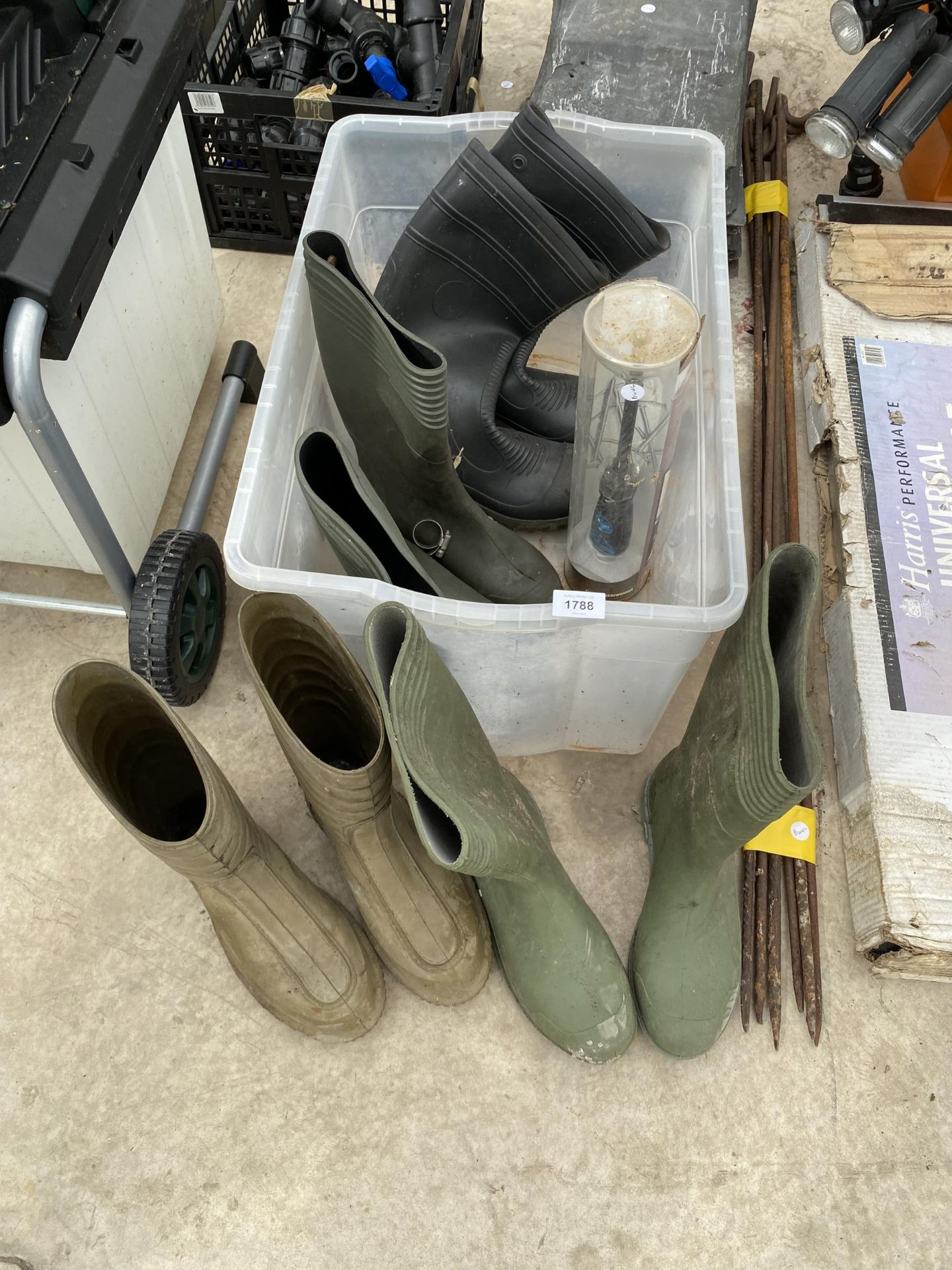 FOUR PAIRS OF VARIOUS WELLIES