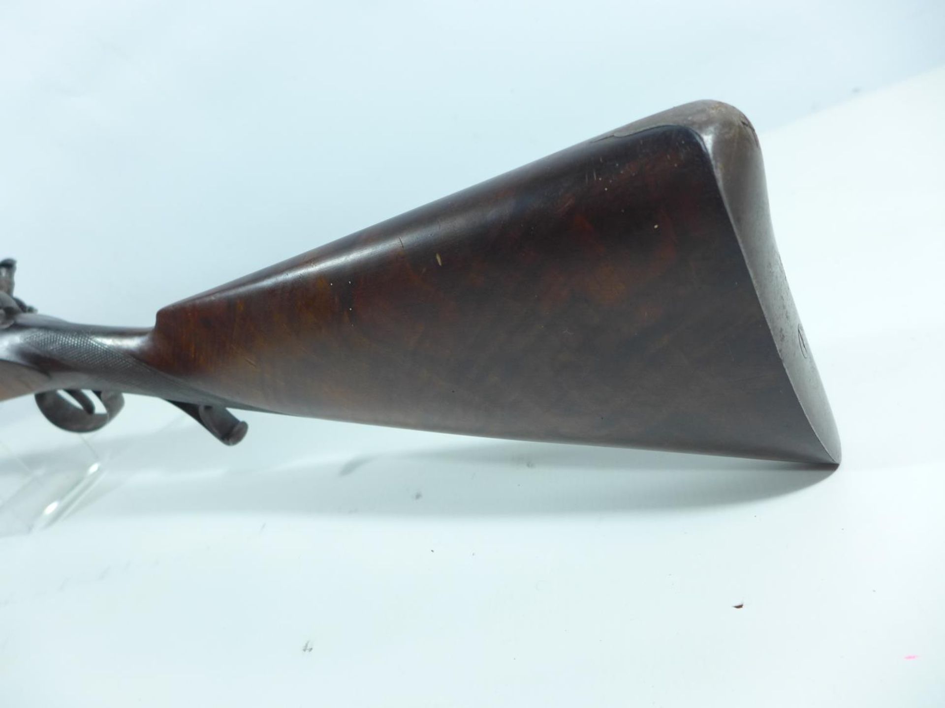 A SNYDER CONVERTED DEACTIVATED SHOTGUN, 79CM BARREL, LOCK MARKED WATSON AND SON, LENGTH 127CM - Image 7 of 8