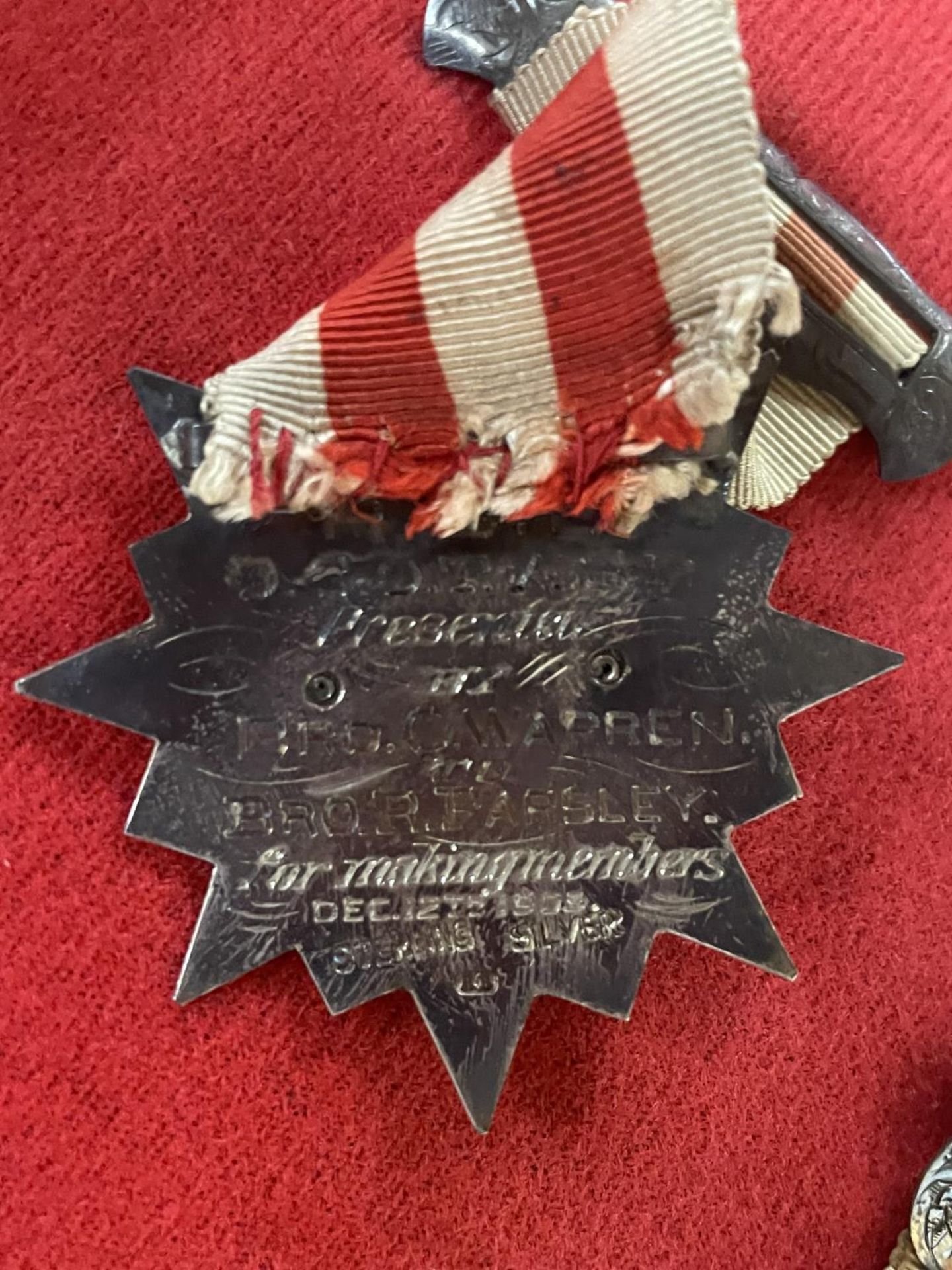 THREE MARKED SILVER MEDALS ON A BOARD - Image 6 of 11