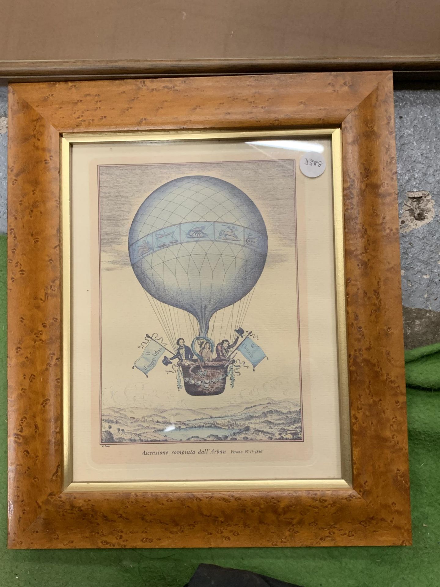 TWO FRAMED PRINTS TO INCLUDE A LIMITED EDITION GELDART BOAT EXAMPLE AND A HOT AIR BALLOON EXAMPLE - Image 5 of 6