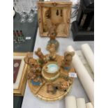 A COLLECTION OF VINTAGE PENDELFIN RABBITS TO INCLUDE BANDSTAND WITH FIGURES, MOTHER RABBIT AND