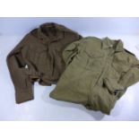 A COLLECTION OF BRITISH ARMY BATTLE DRESS, CAMOUFLAGE SHORTS, USA SHIRT