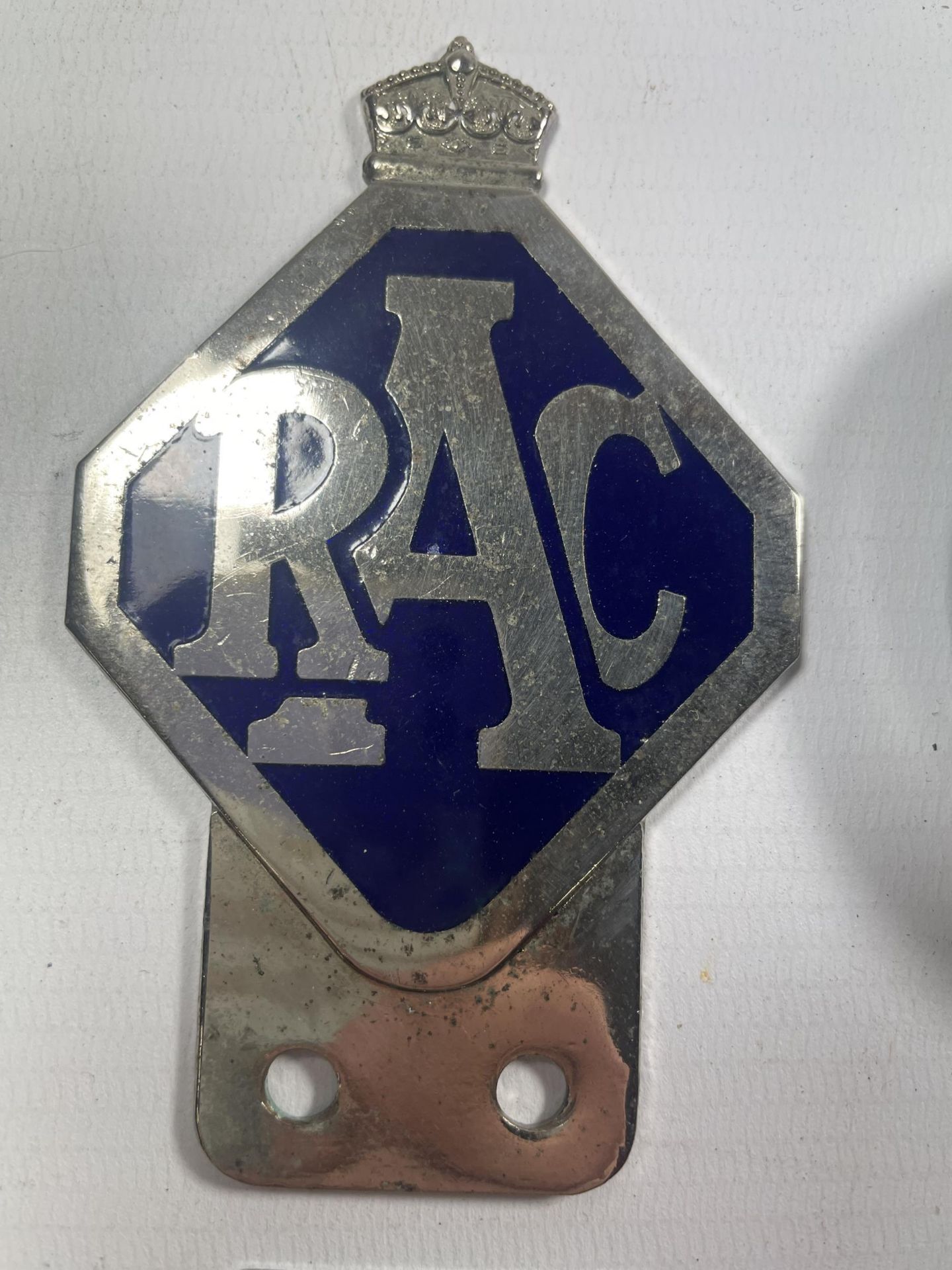 TWO VINTAGE RAC BUMPER BADGES WITH CLIPS - Image 3 of 3