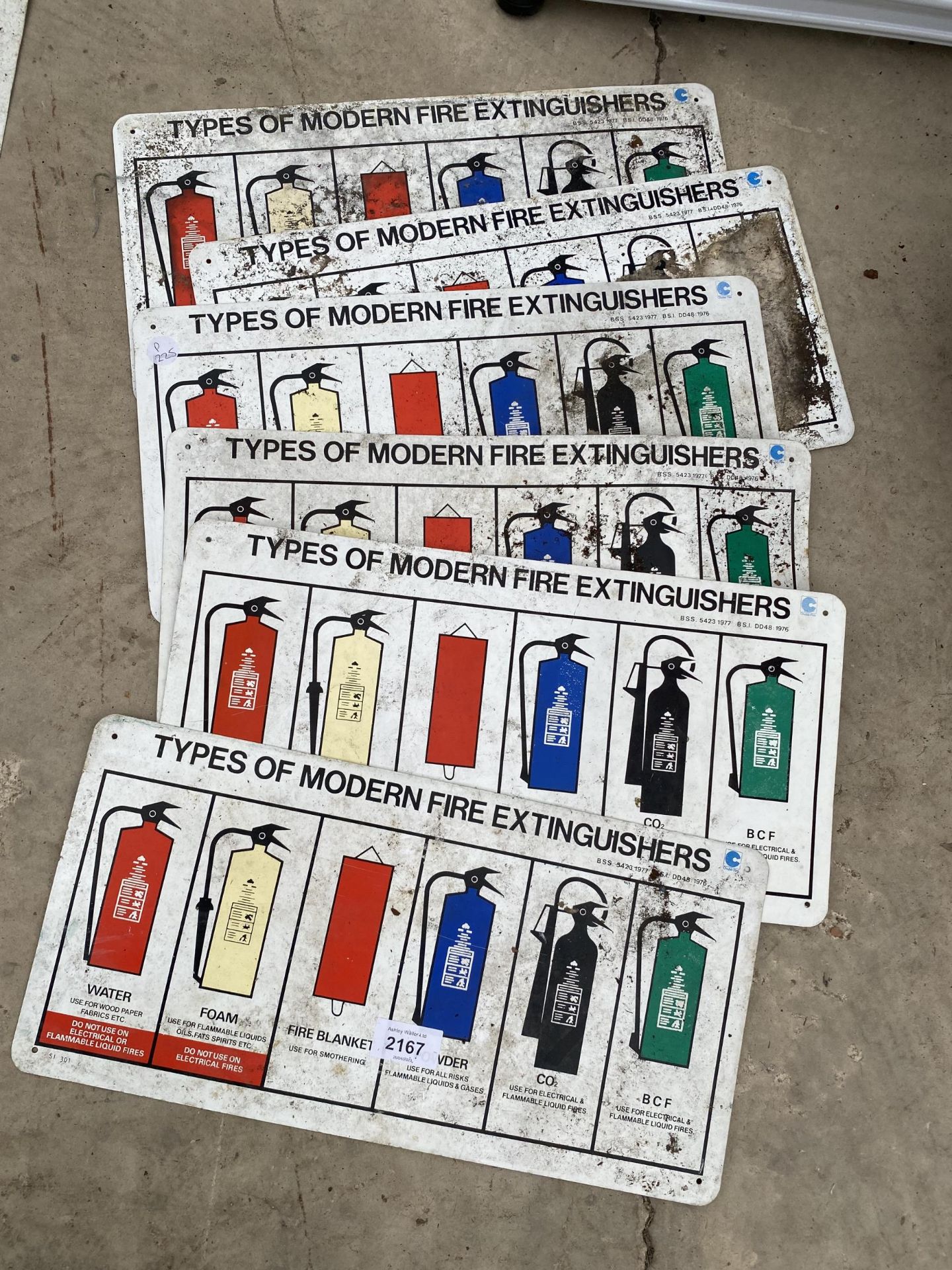 AN ASSORTMENT OF METAL SAFETY SIGNS