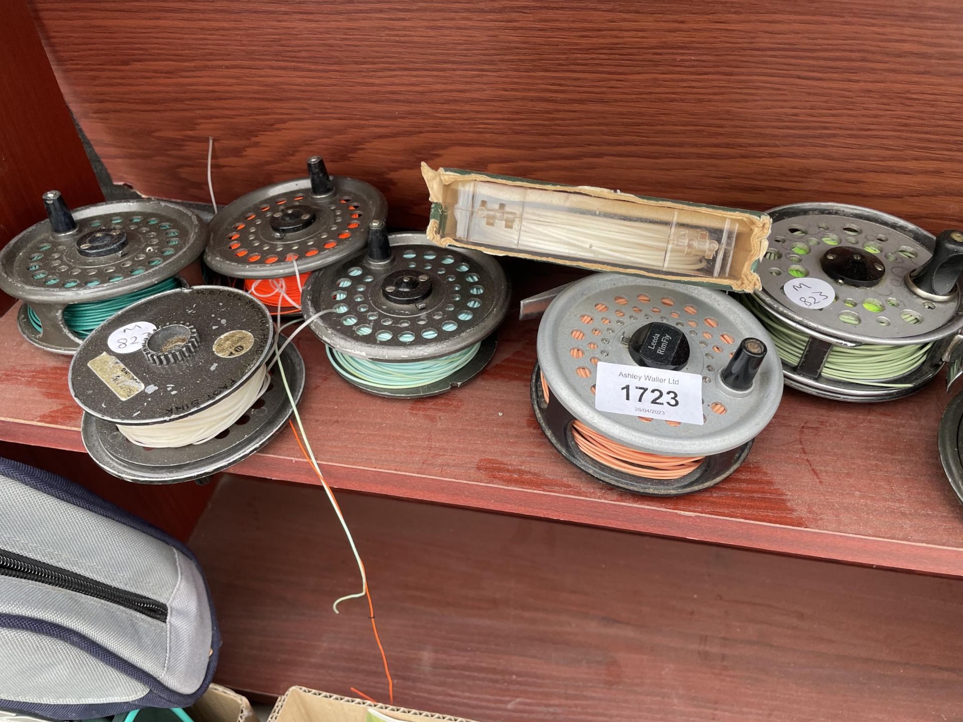 EIGHT VARIOUS FLY FISHING REELS AND A SPOOL OF FLY LINE - Image 3 of 4