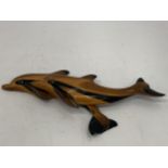 A VINTAGE FINS OF KNYSNA YELLOWWOOD DOLPHIN MODEL