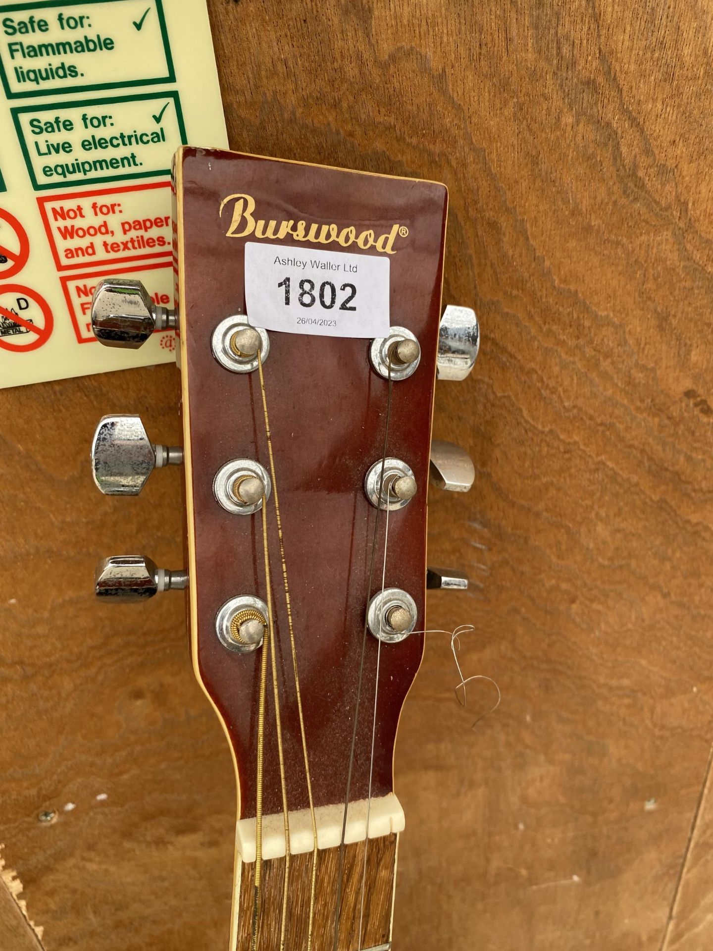 A BURSWOOD ACOUSTIC GUITAR - Image 4 of 4