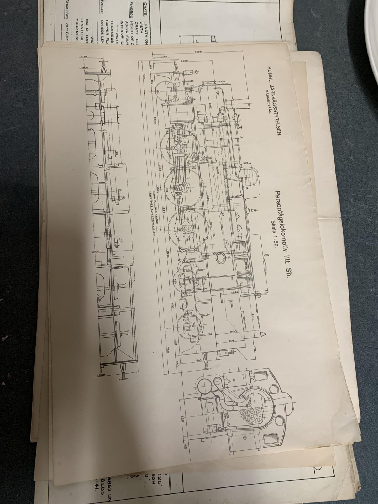 A COLLECTION OF TRAIN BLUEPRINTS - Image 2 of 3