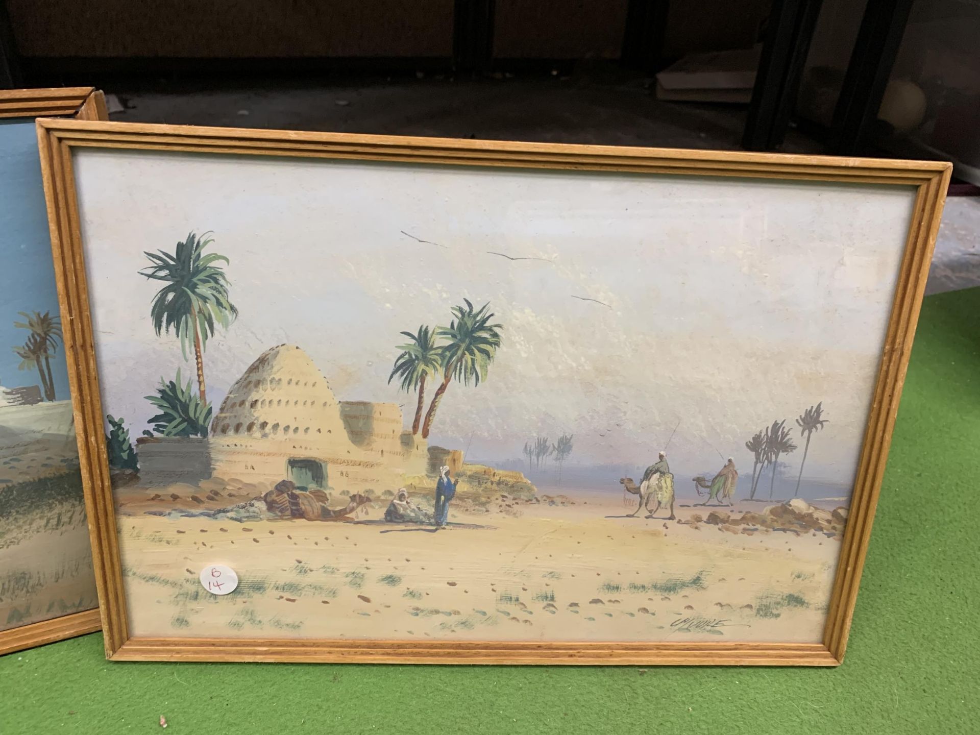 TWO PRINTS OF EGYPTIAN SCENES PLUS A CONTINENTAL MOUNTAINOUS SCENE - Image 3 of 5