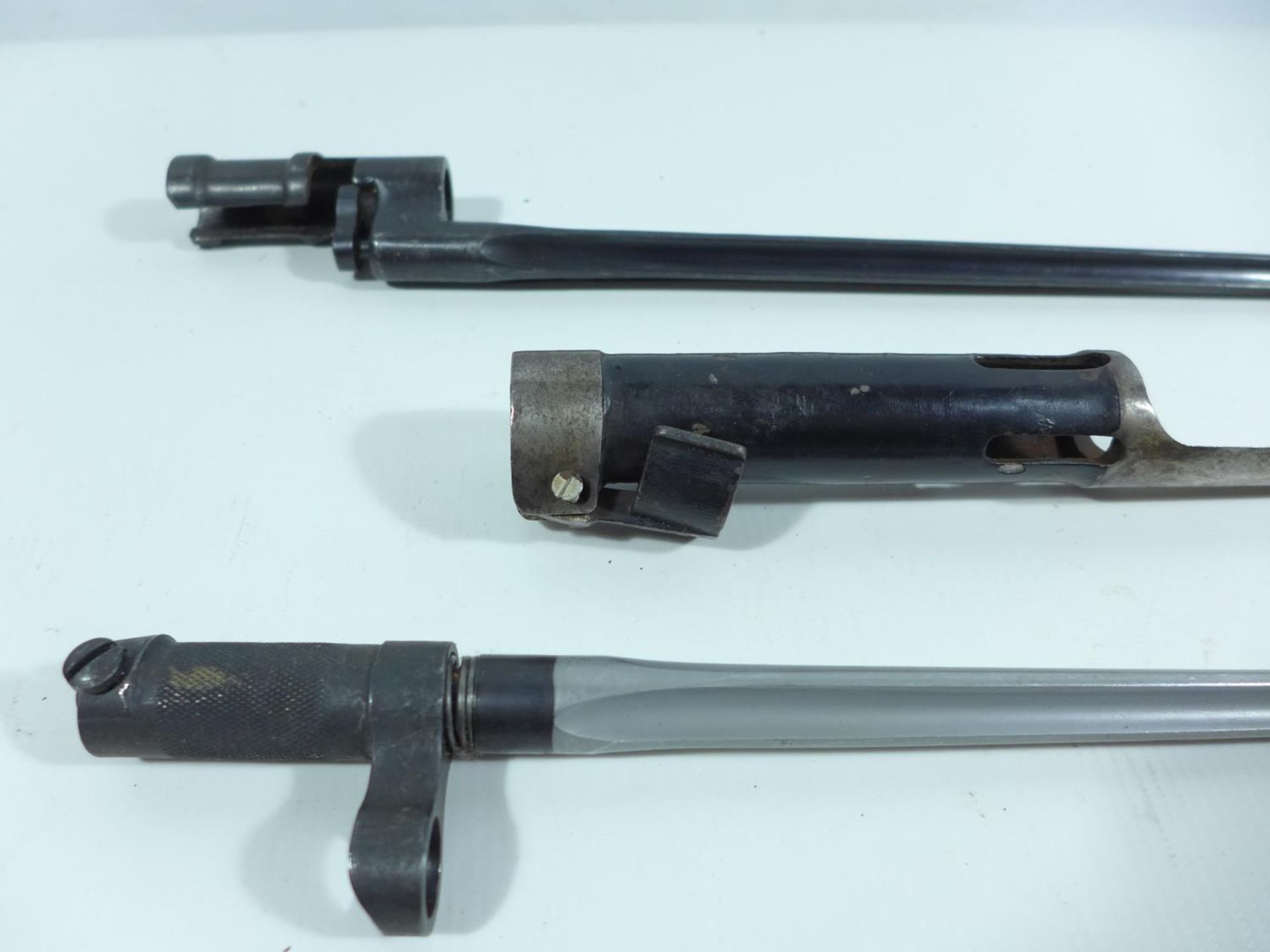 A CHINESE SKS BAYONET, LENGTH 38CM, TWO FURTHER BAYONETS, LENGTHS 28.5CM AND 50CM (3) - Image 2 of 4