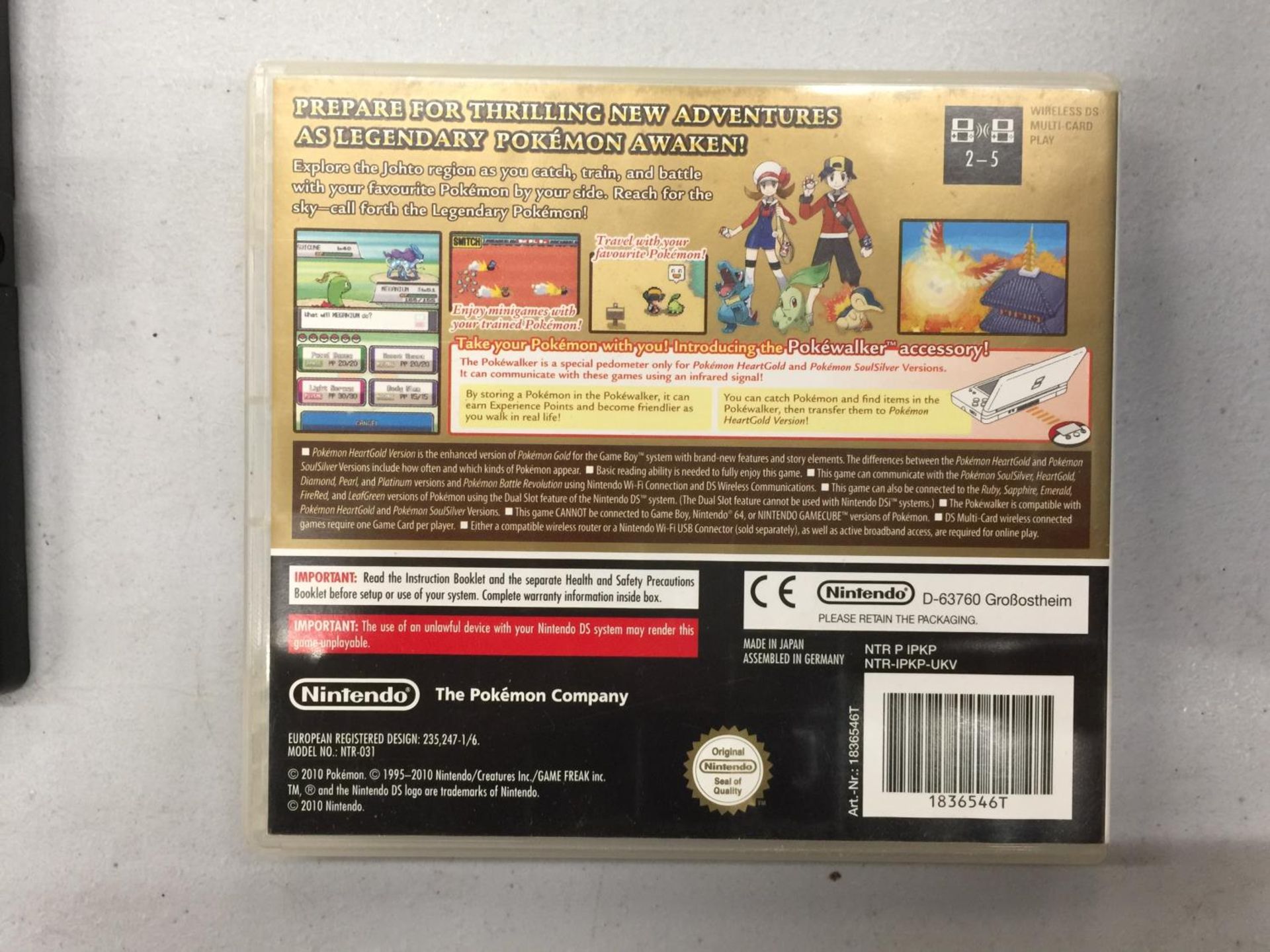 A NINTENDO DS POKEMON HEART GOLD GAME - Image 2 of 2