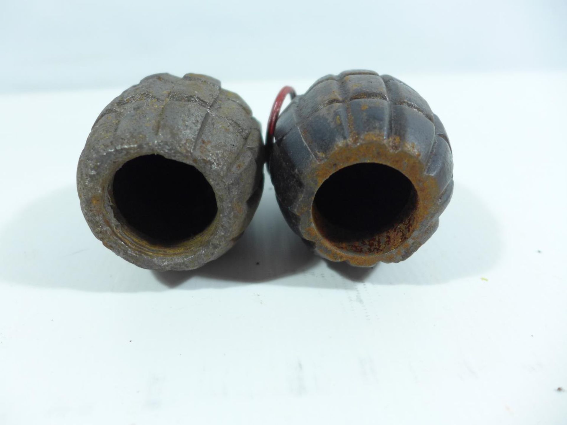 TWO WORLD WAR II PRACTICE GRENADES, HEIGHT 9CM - Image 3 of 6