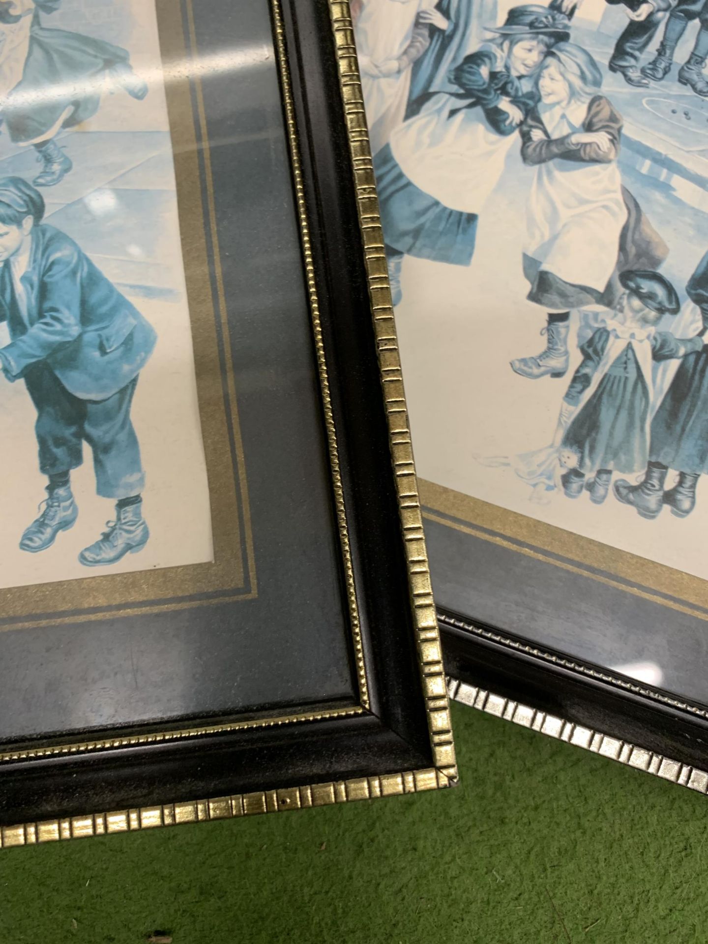 FOUR FRAMED PRINTS BY GERALD EMBLETON DEPICTING VICTORIAN PLAYGROUND DAYS - Image 3 of 4