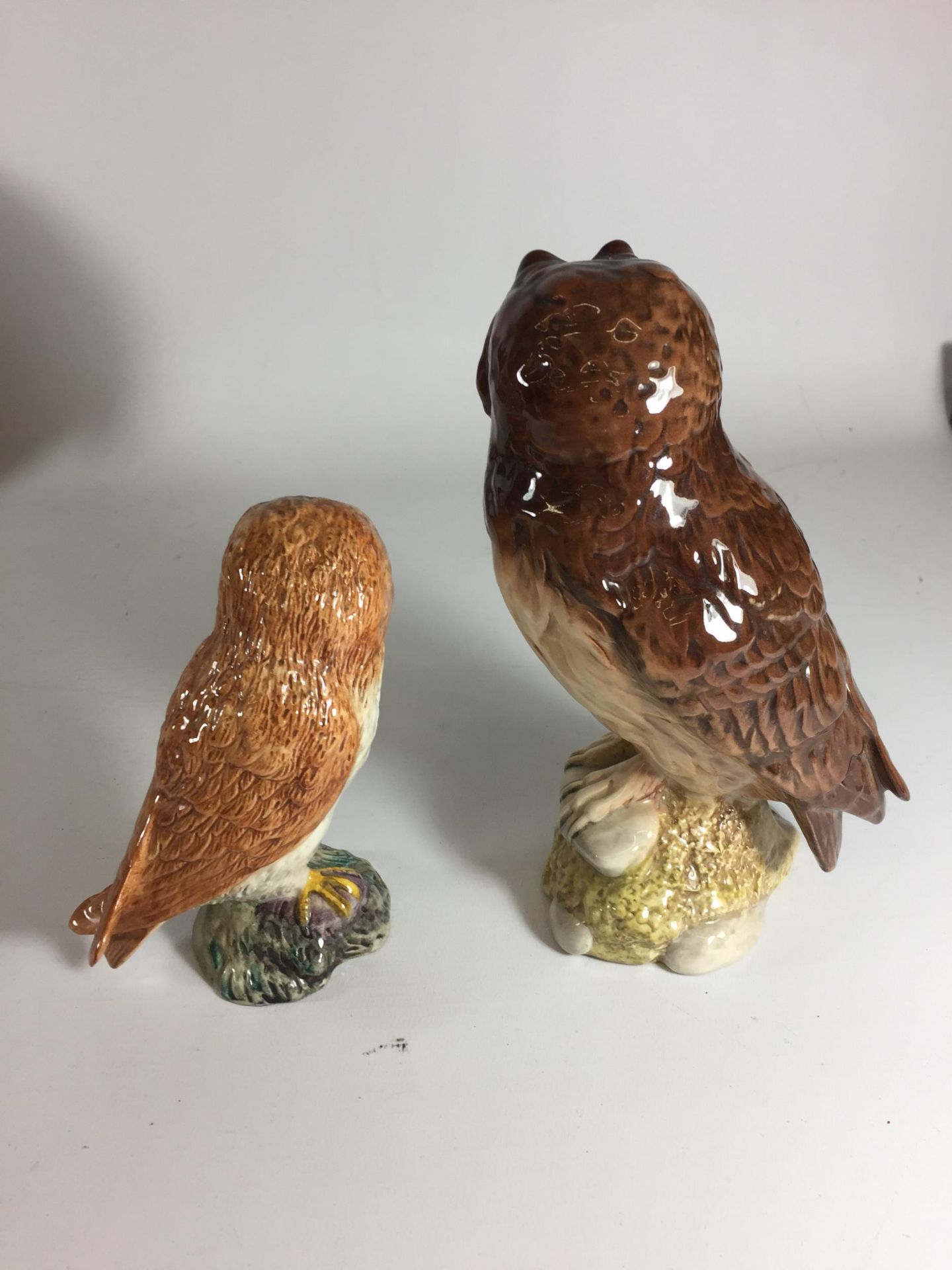 TWO CERAMIC OWL FIGURES - BESWICK BARN OWL & ROYAL DOULTON SHORT EARED OWL FOR WHYTE & MACKAY SCOTCH - Image 2 of 3
