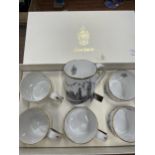SIX GOODWIN CHINA CUPS WITH SCENES OF LONDON