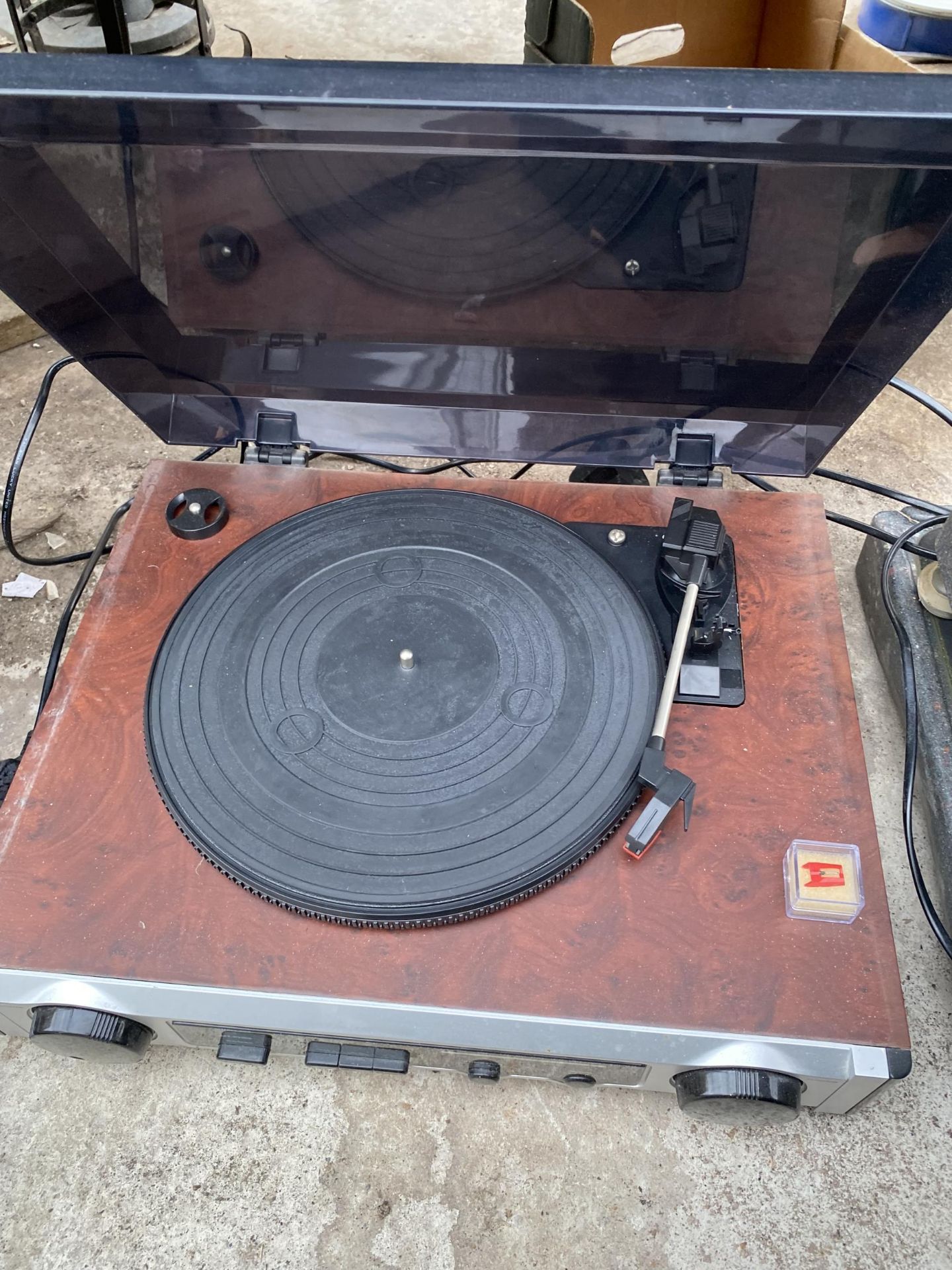 A RECORD DECK, A CLOCK AND A MATSUI CD PLAYER - Image 2 of 2