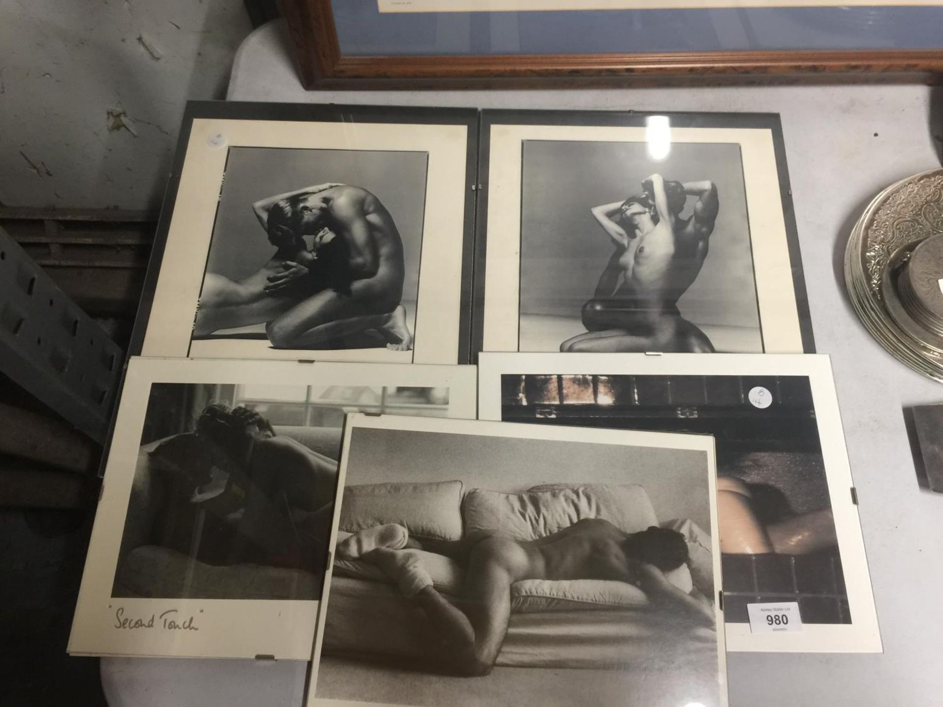 FIVE EROTIC PRINTS ANTHONY CRICKMAN SCULPTURES, "SECOND TOUCH" BY TREVOR WATSON ETC.,