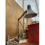 A RETRO CREAM AND BROWN ANGLE POISE LAMP