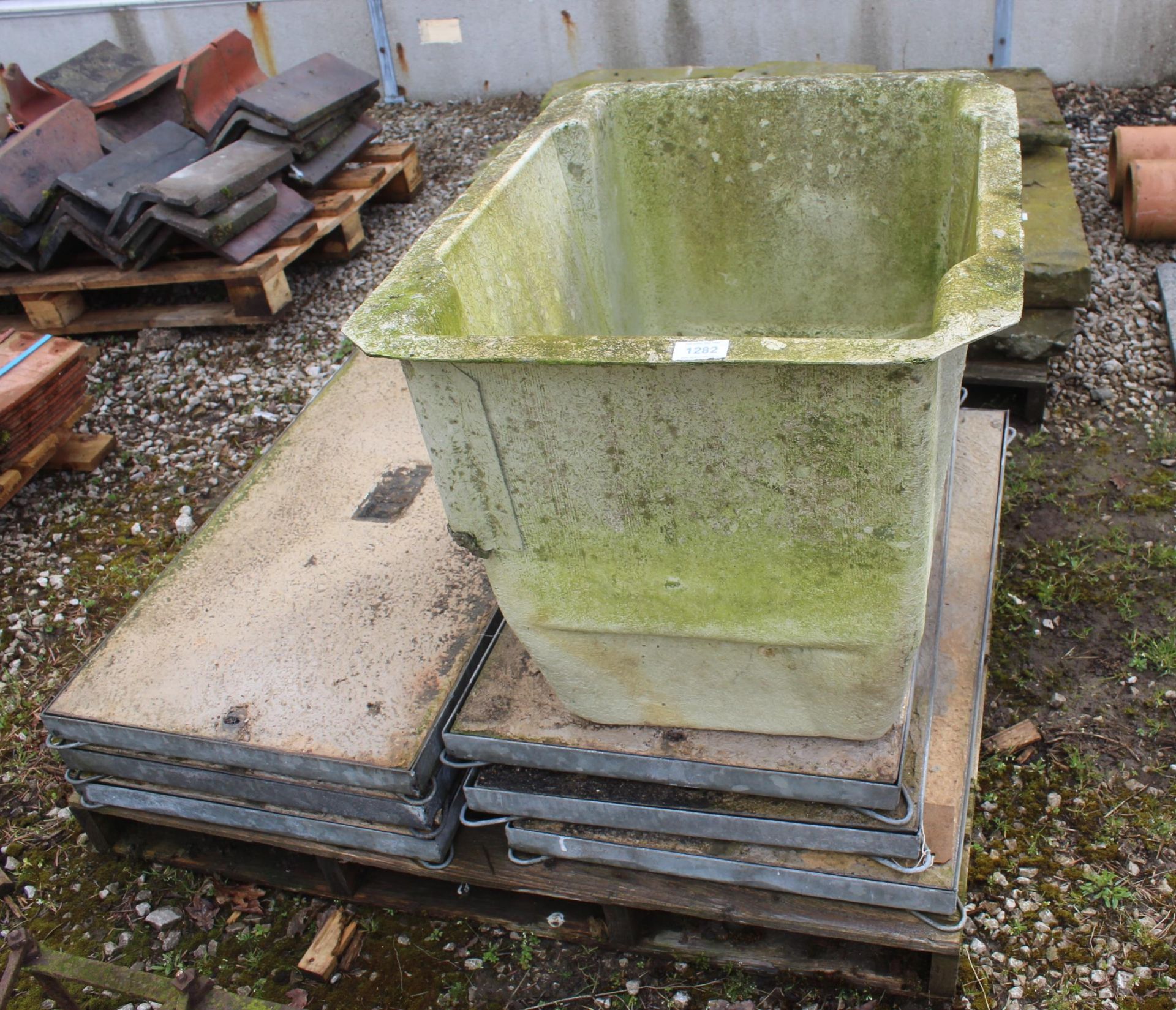 6 MANHOLE COVERS AND PLASTER BOX + VAT