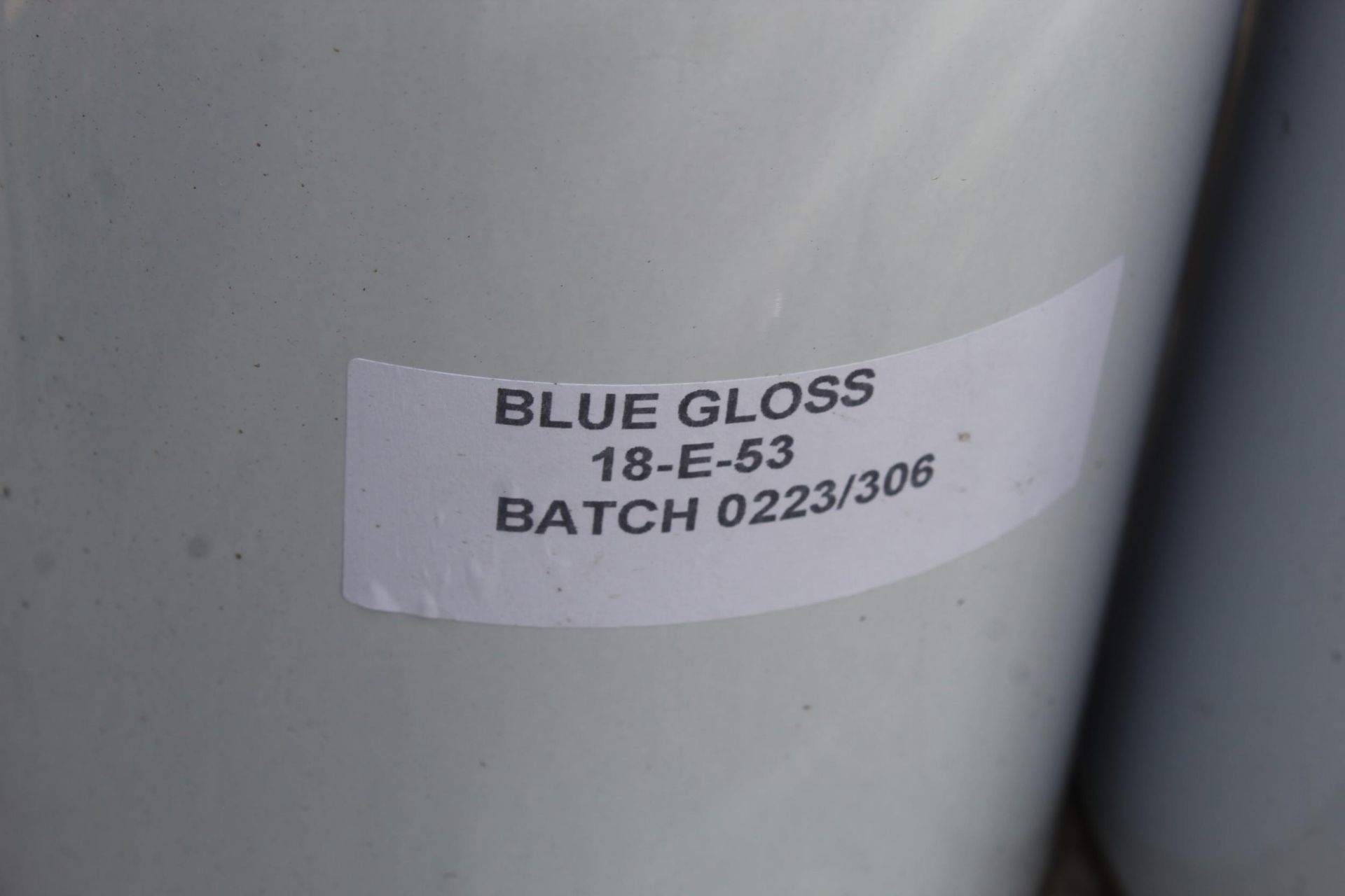 2 TINS OF BLUE GLOSS PAINT + VAT - Image 2 of 2