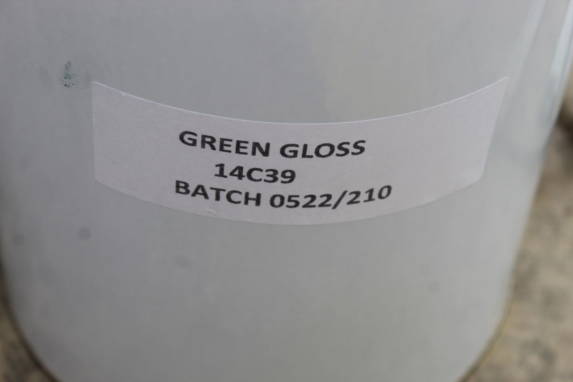 2 TINS OF GREEN GLOSS PAINT + VAT - Image 2 of 2