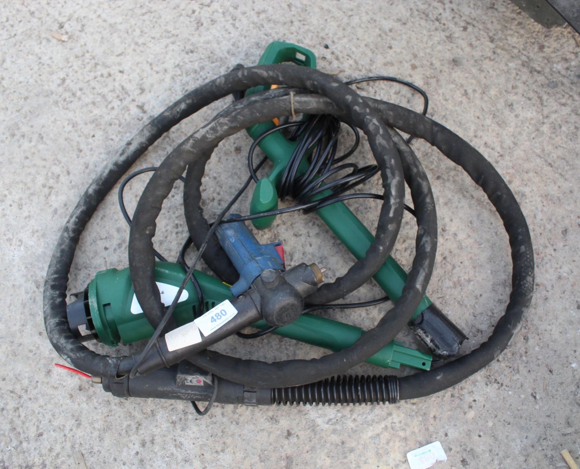 A MIG WELDING GUN AND HOSE AND TWO BIGFOOT STEPS PLUS VAT