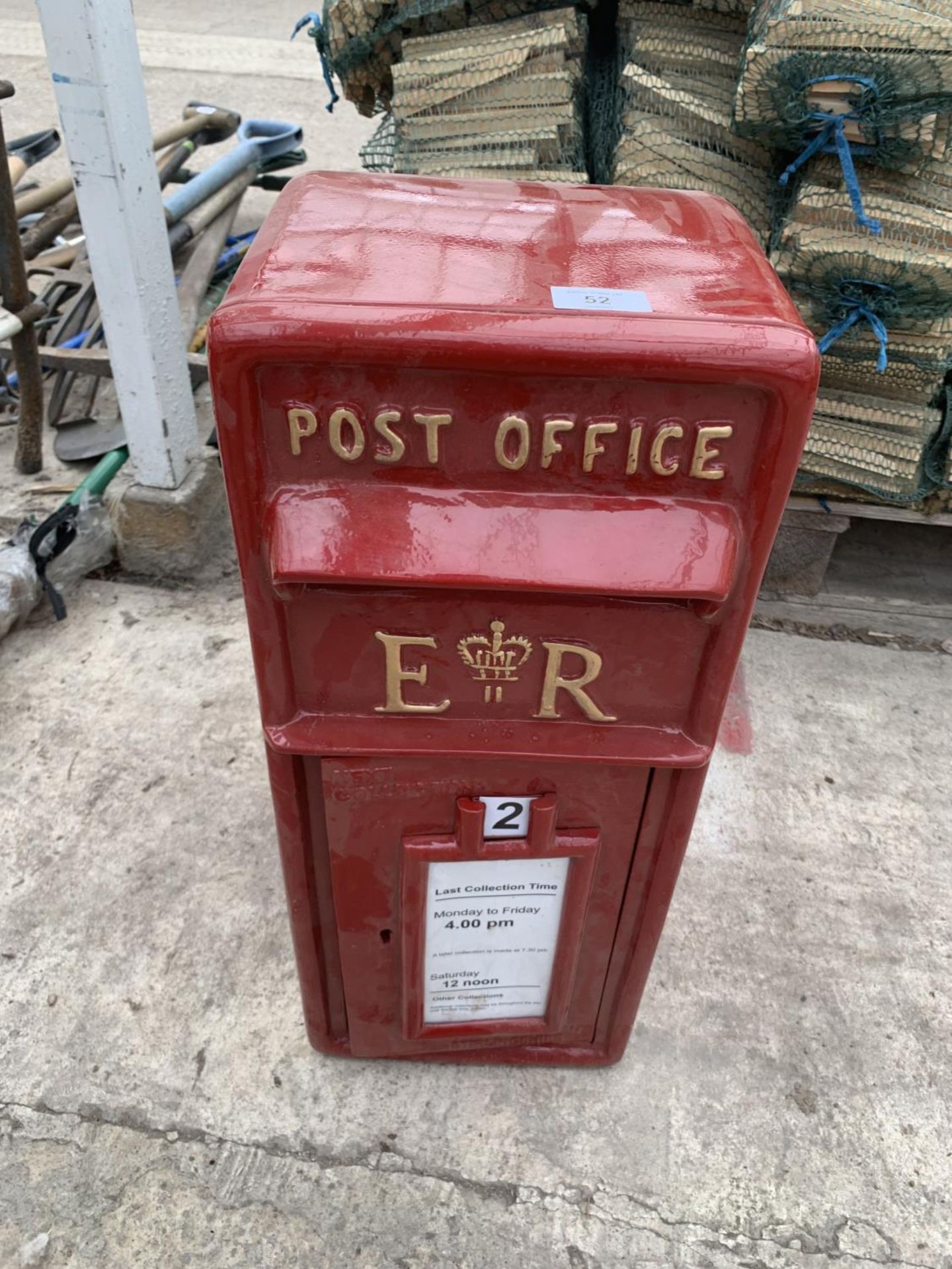 A RED POST BOX WITH KEYS + VAT