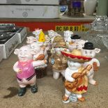 A COLLECTION OF 'PIGGIES' CERAMIC PIG FIGURES