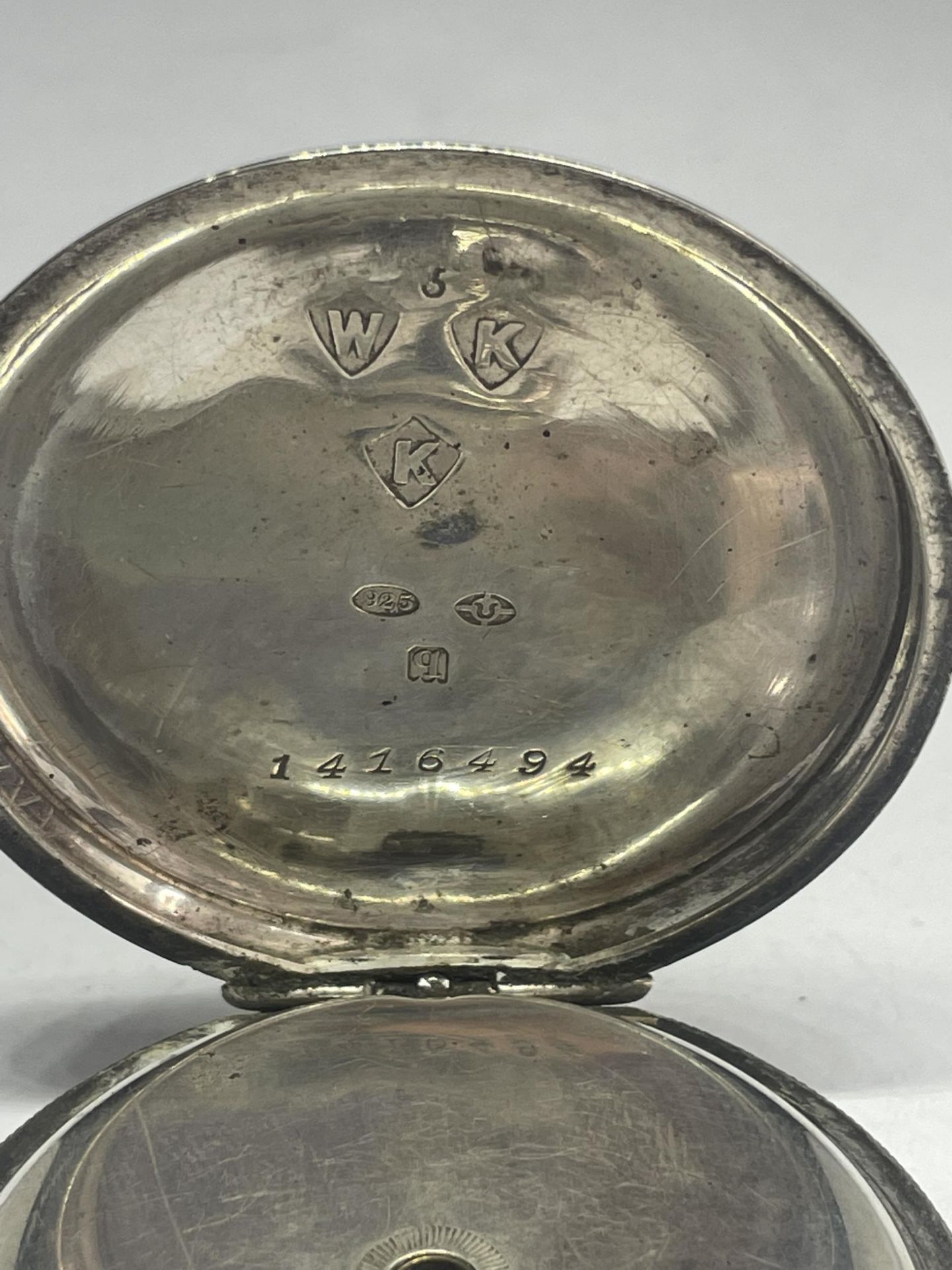 A MARKED 925 SILVER POCKET WATCH (SUB DIAL HAND MISSING) - Image 2 of 3