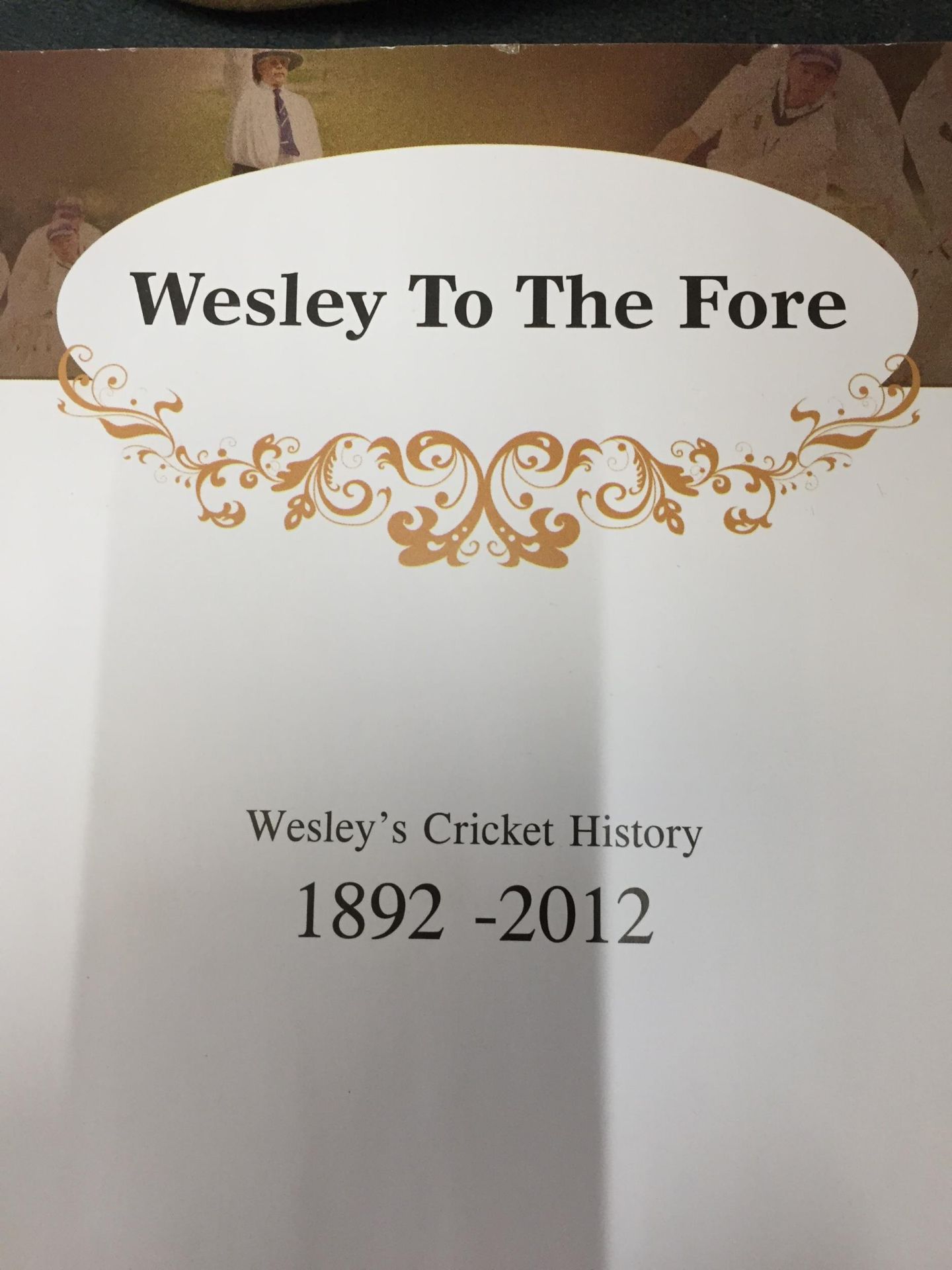 A WESLEY CRICKET BOOK AND HAT - Image 3 of 8