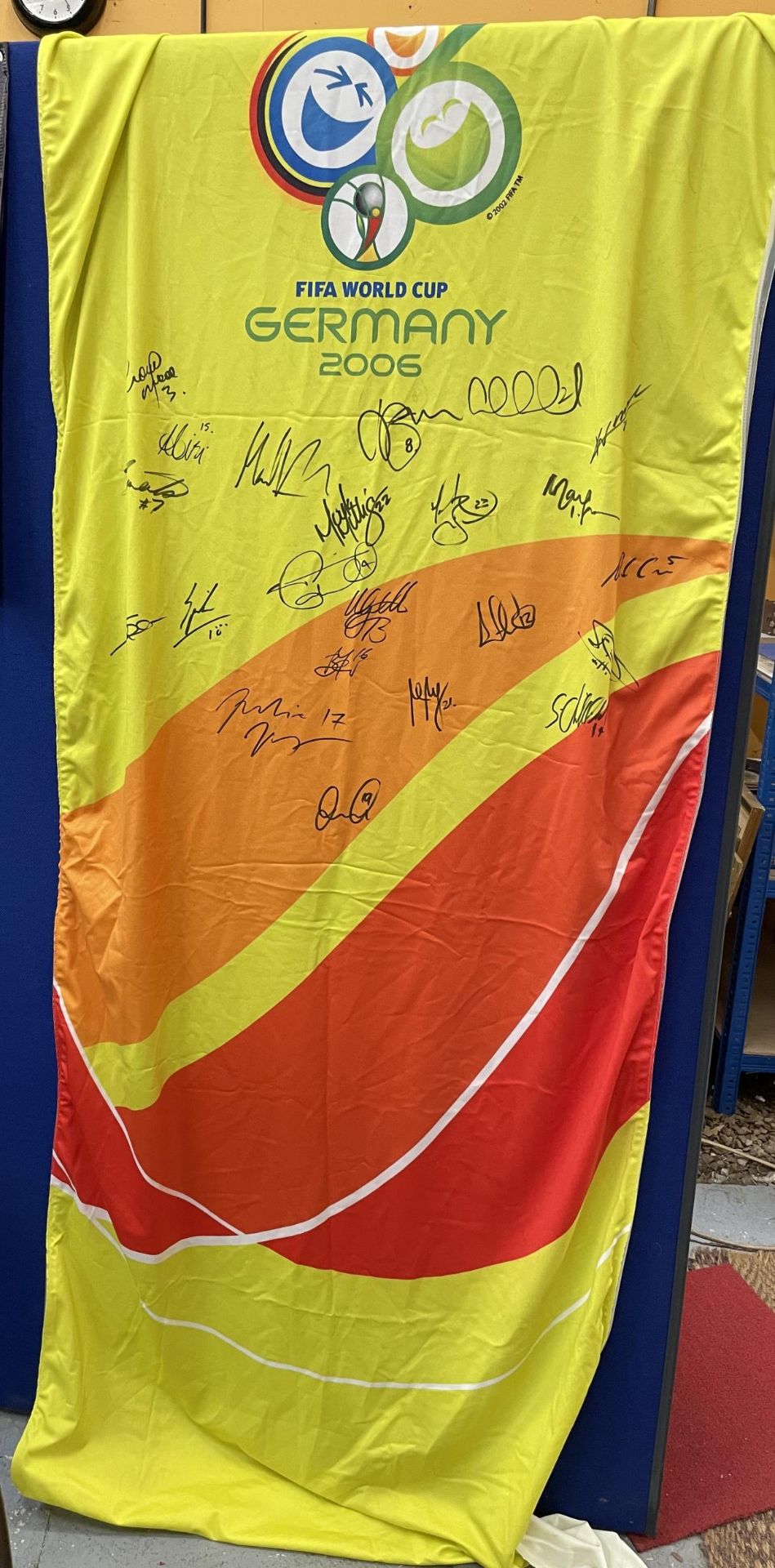 A FIFA WORLD CUP 2006 GERMANY SIGNED FLAG