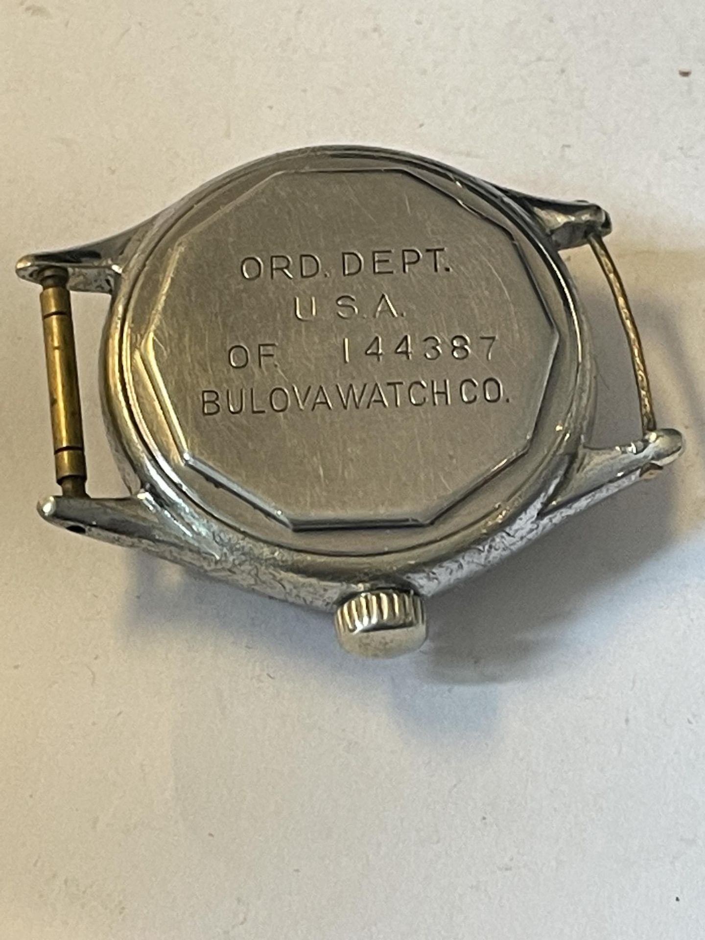 A VIETNAM WAR BULOVA MILITARY ISSUE WRIST WATCH REFERENCE 144387 SEEN WORKING BUT NO WARRANTY - Image 2 of 2