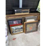 AN ASSORTMENT OF FRAMED PRINTS AND PICTURES