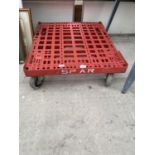 A PLASTIC FOR WHEELED TROLLEY BASE