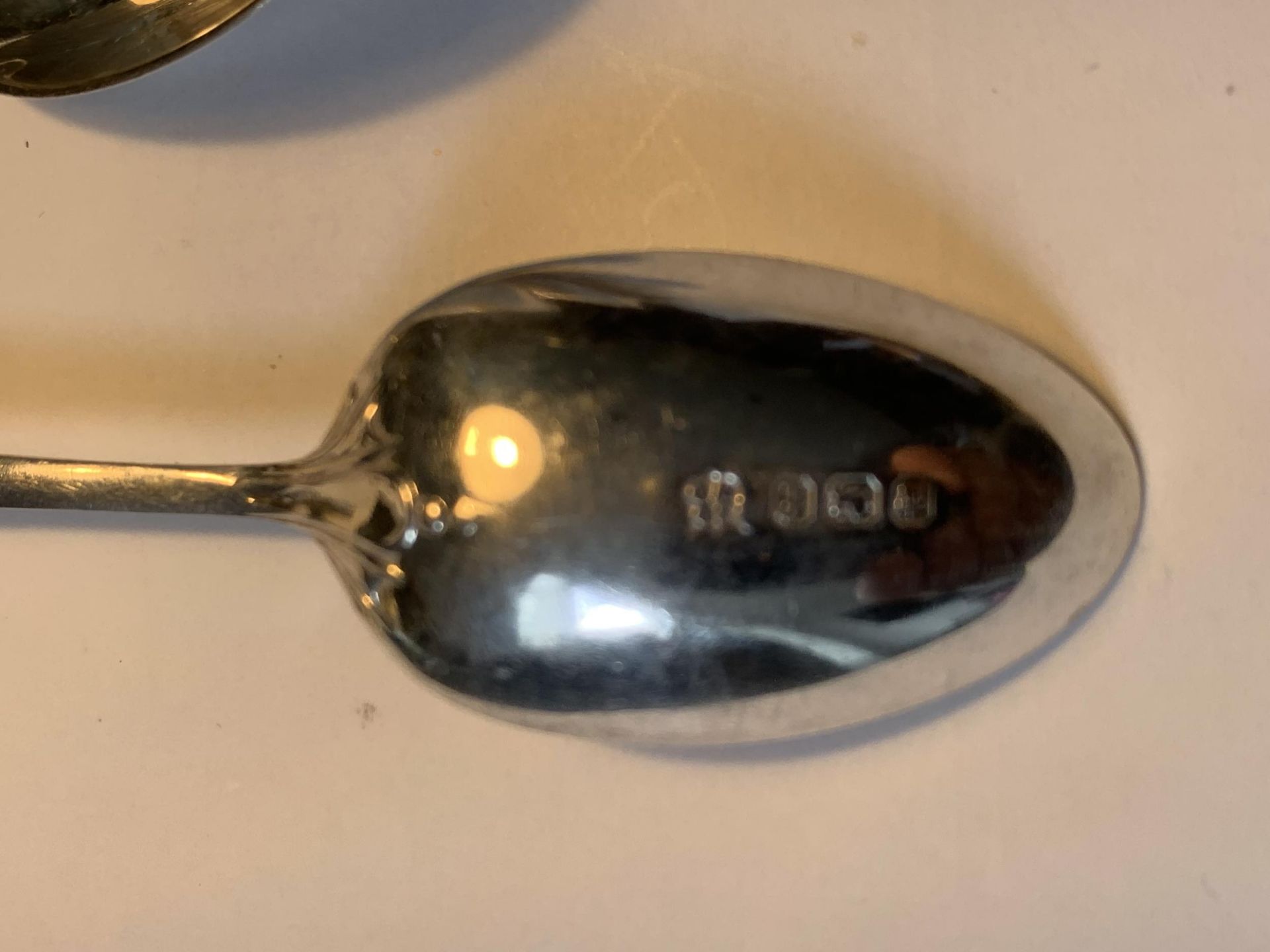 TEN SPOONS TO INCLUDE FIVE HALLMARKED BIRMINGHAM AND FIVE EPNS GORSS WEIGHT OF SILVER SPOONS 63.6 - Image 3 of 5