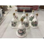 A COLLECTION OF ROYAL BOTANIC GARDENS WILDFLOWER CHINA BELLS - 7 IN TOTAL
