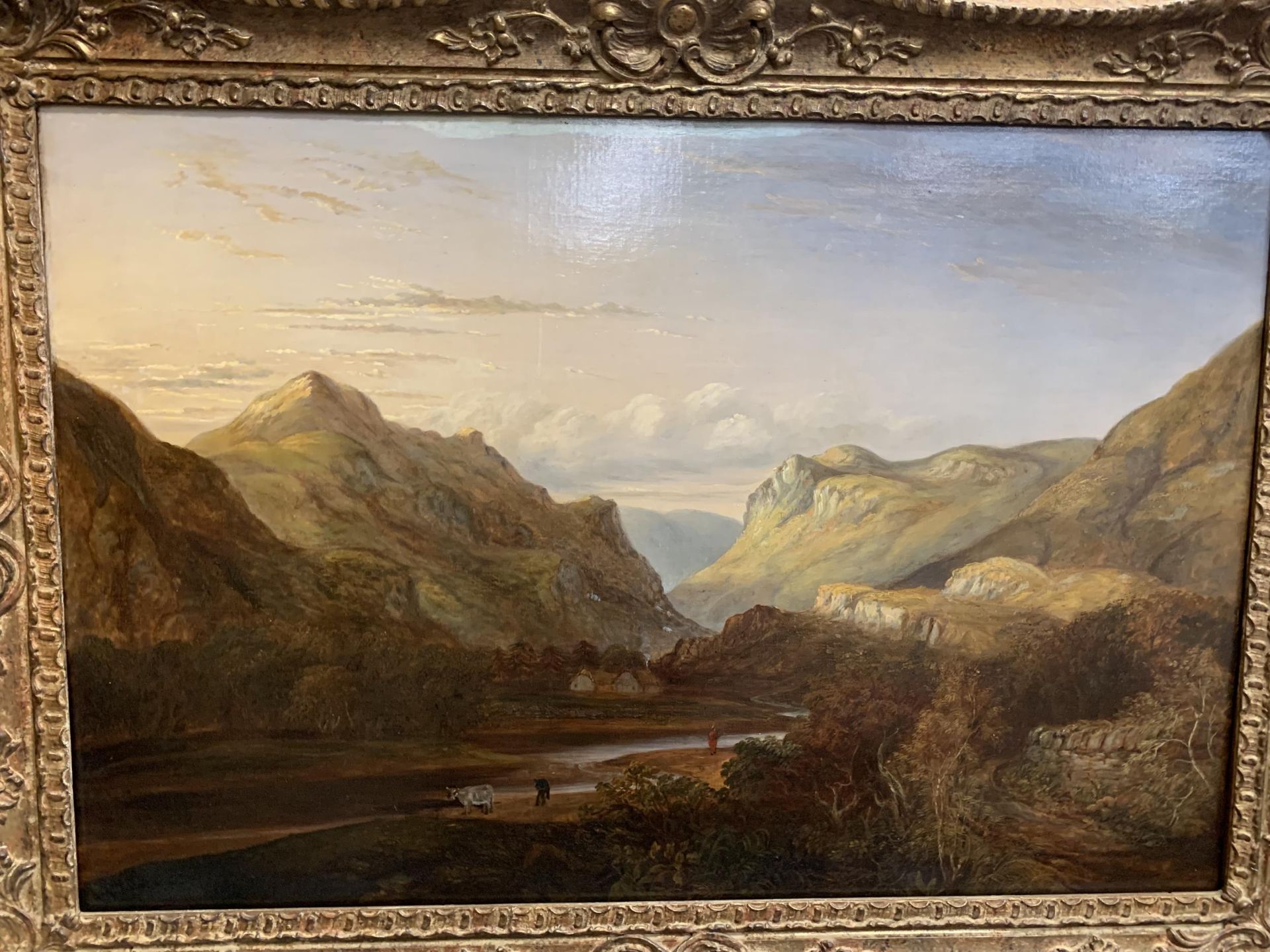 A LARGE GILT FRAMED OIL ON CANVAS BY HENRY G DUGUID 'GLENME' - SOLD AS LOT 108 AT SOTHEBYS ON 14. - Image 2 of 3