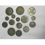 VAROIUS OLD SILVER AND PART SILVER COINS