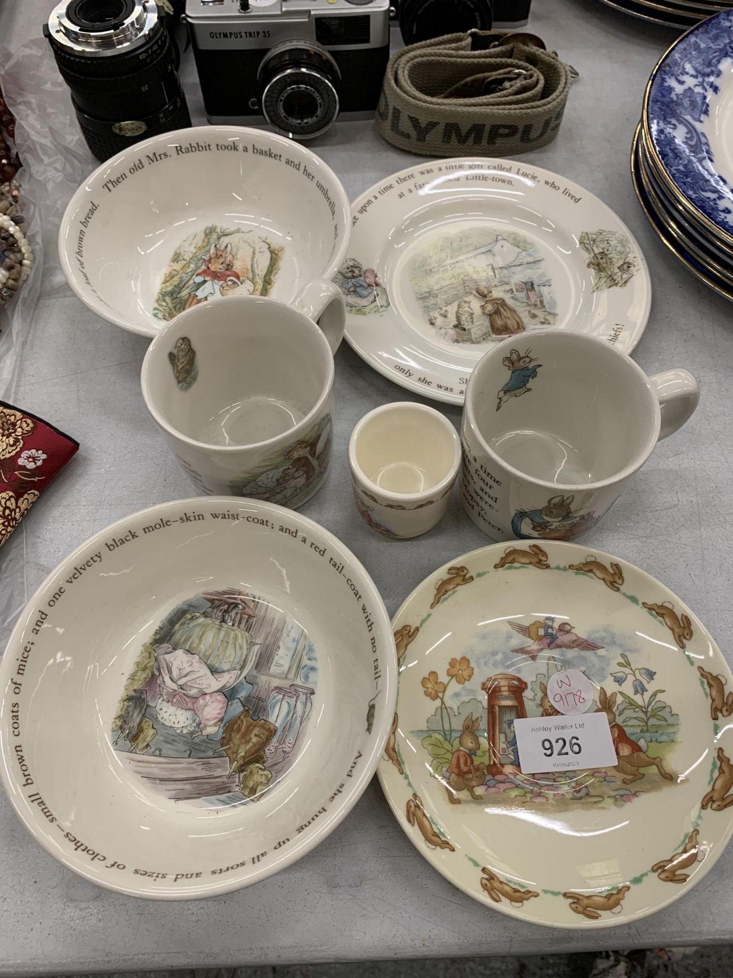 A COLLECTION OF WEDGWOOD BEATRIX POTTER CERAMICS