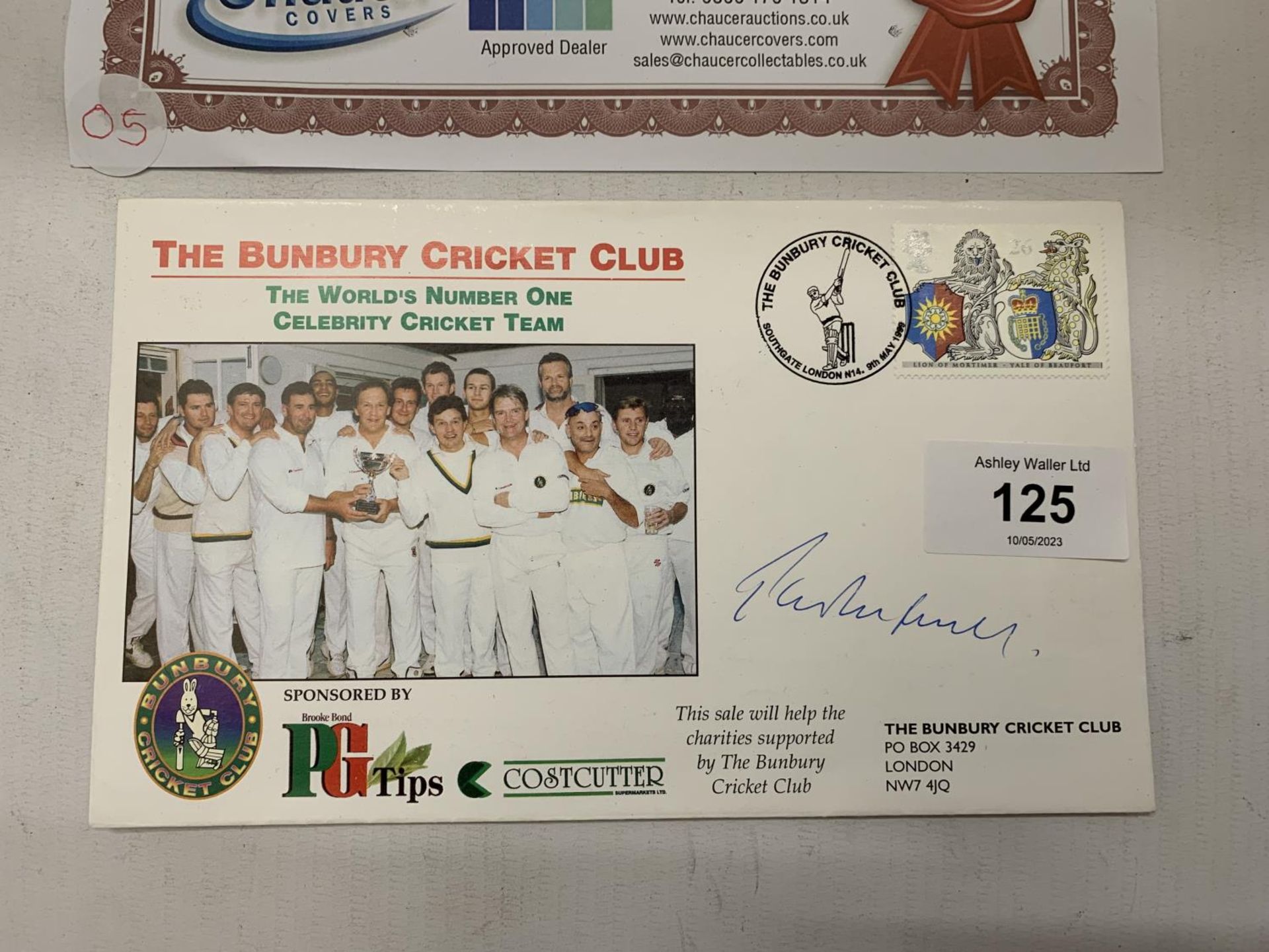 A BUNBURY CRICKET CLUB FIRST DAY COVER SIGNED BY PHIL TUFNELL WITH CERTIFCATE OF AUTHENTICITY - Image 3 of 4