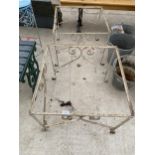 TWO METAL OUTSIDE TABLE FRAMES