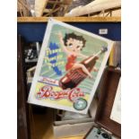 A TIN PLATE BETTY BOOP SIGN (BOOPSI COLA)