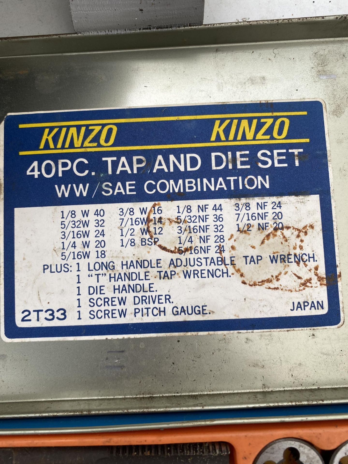A COMPLETE KINZO TAP AND DIE SET - Image 2 of 2