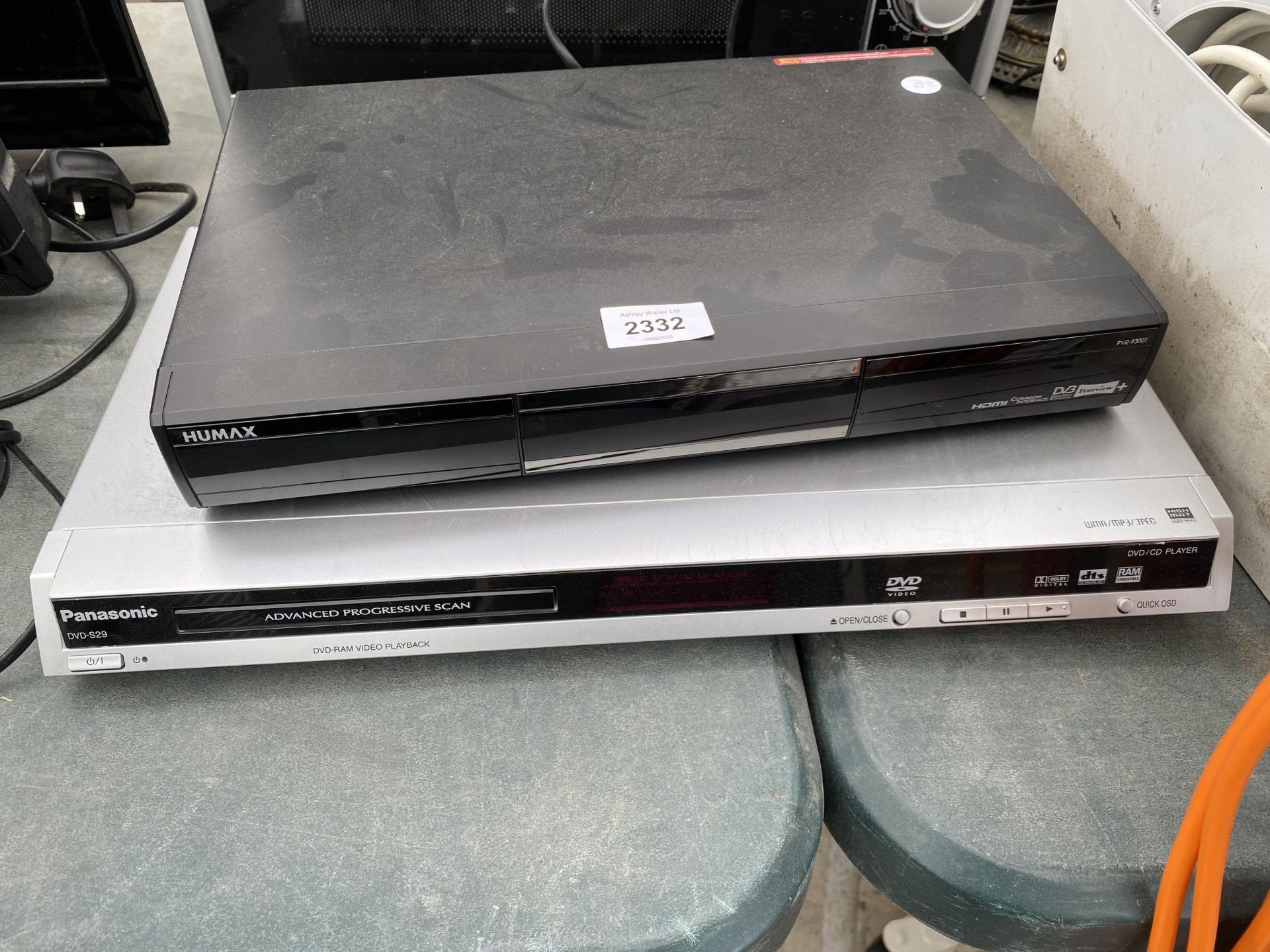 A PANASONIC DVD PLAYER AND A HUMAX DIGIBOX