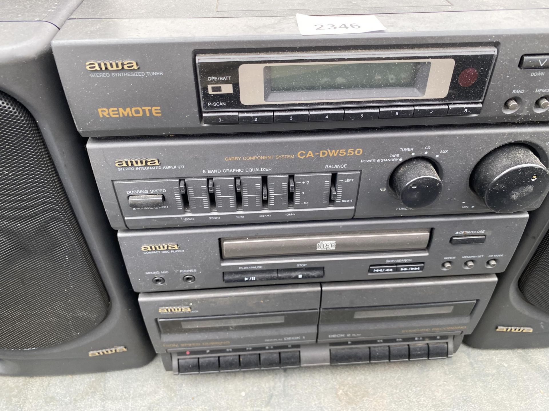 AN AIWA STEREO SYSTEM WITH A PAIR OF SPEAKERS - Image 2 of 2