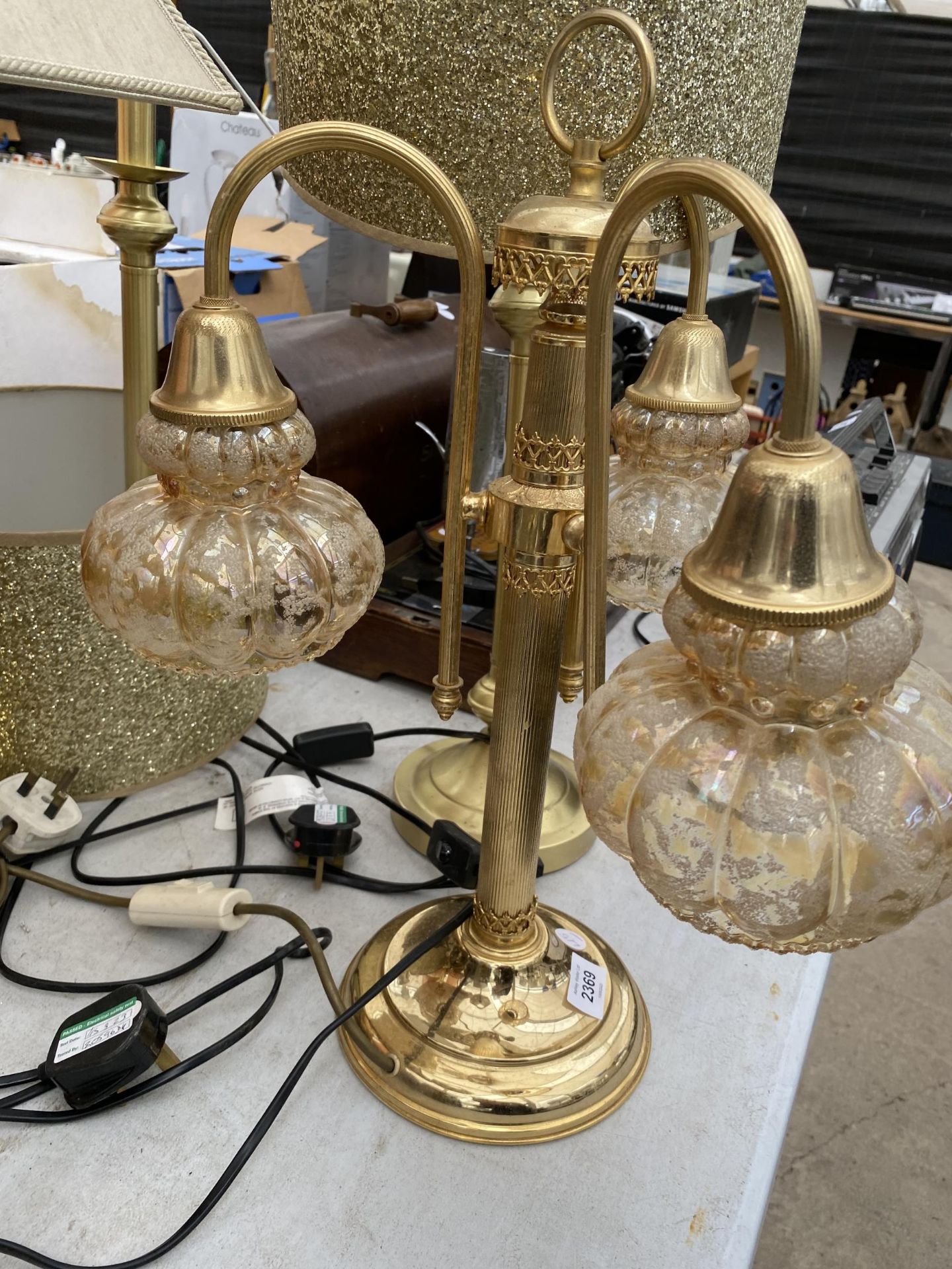 TWO DECORATIVE TABLE LAMPS - Image 2 of 4