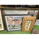 THREE FRAMED PRINTS TO INCLUDE DOCK SCENE