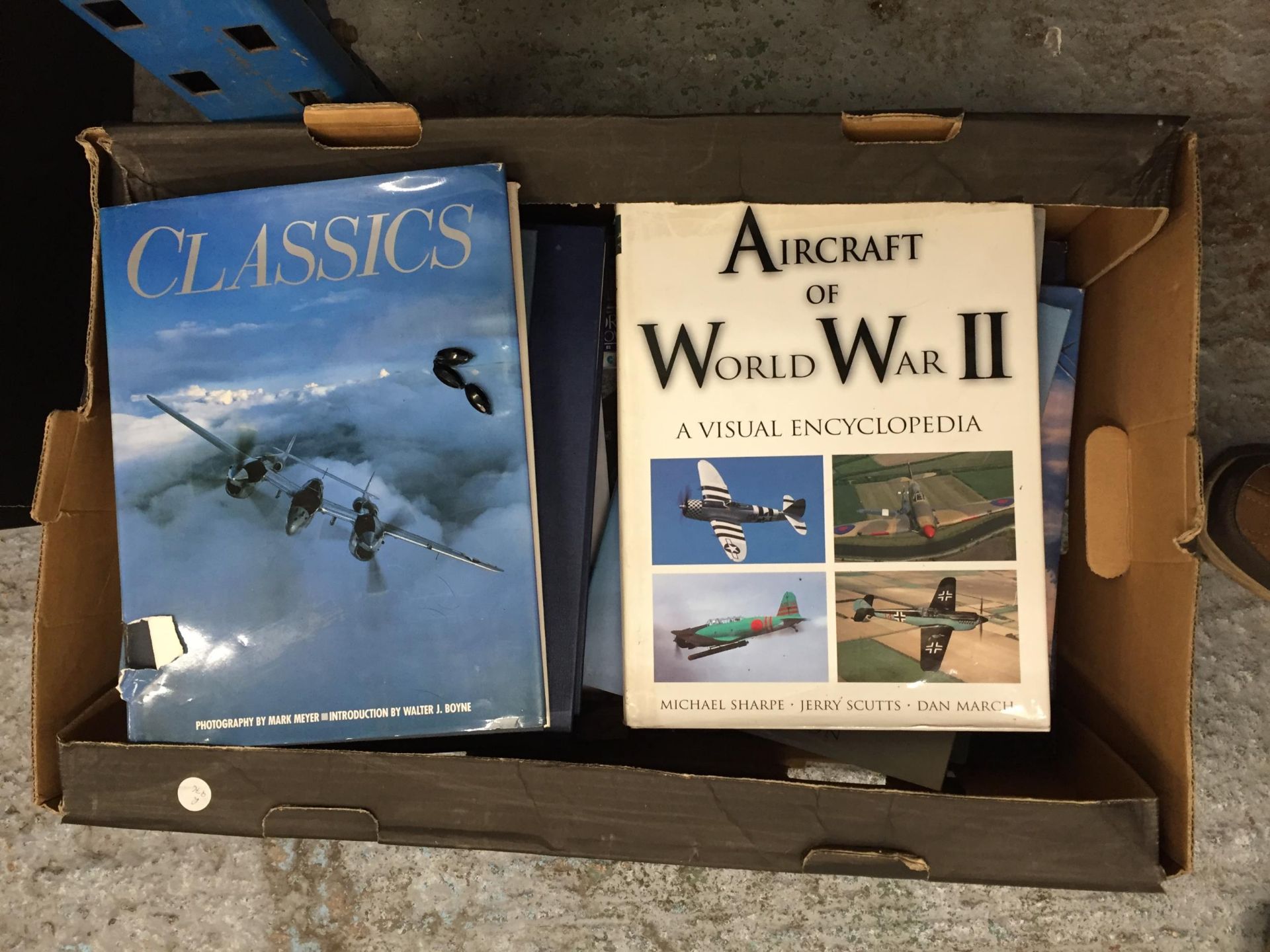 FIVE BOXES OF BOOKS ABOUT MILITARY PLANES AND PILOTS - Image 2 of 6