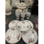 A QUANTITY OF VINTAGE CERAMIC AND CHINA TO INCLUDE AYNSLEY PLATES, WEDGWOOD 'FLYING CLOUD'